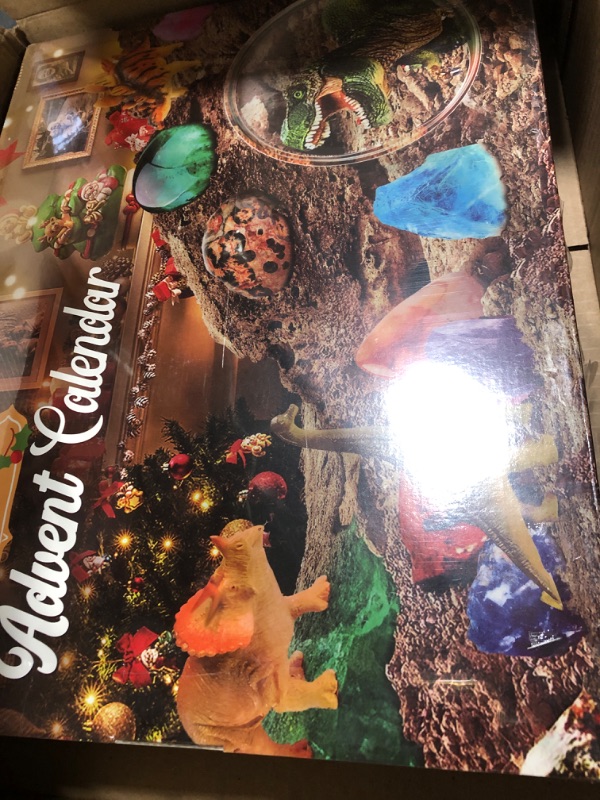 Photo 1 of Advent Calendar 2023- Dinosaur & Gems Excavation Kits for Boys Girls, 24 Days Christmas Countdown Calendar Dino Gemstone Dig Kit, Science STEM Educational Dinosaur Toys Gifts for Toddlers Kids 3-12