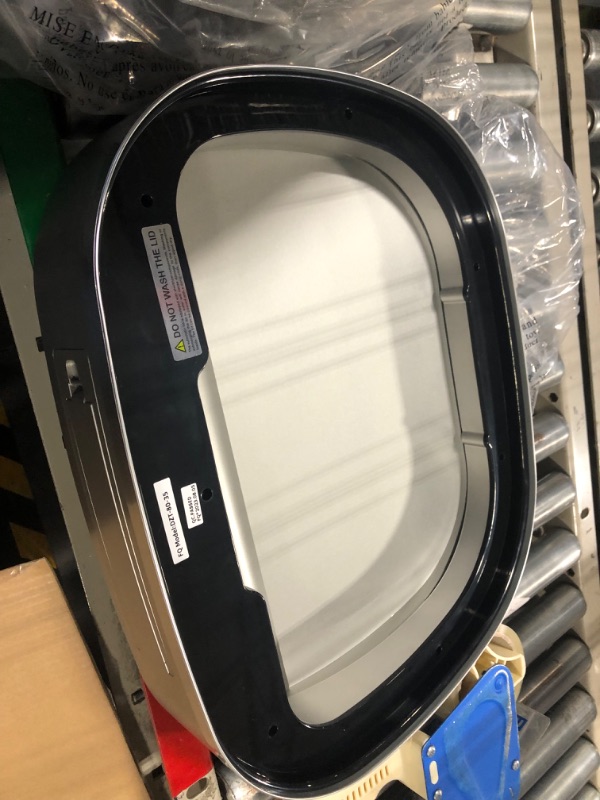 Photo 1 of Ninestars DZT-80-35 Automatic Touchless Infrared Motion Sensor Trash Can, 21 Gal 80L, Heavy Duty Stainless Steel Base (Oval, Silver/Brush Lid) Trashcan, SS