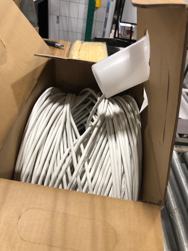 Photo 1 of 550MHZ CAT6 Plenum Cable 1000ft Blue, 23AWG 4Pair, Solid Network Cable Unshielded Twisted Pair (UTP), Available in Blue, White, Yellow, Gray, Purple, Green & Black (Black)