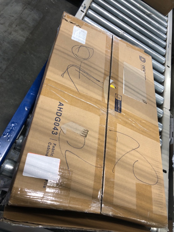 Photo 1 of DEVAISE 2 Drawer Mobile File Cabinet, Rolling Printer Stand, Fabric Vertical Filing Cabinet fits A4 or Letter Size for Home Office, Black