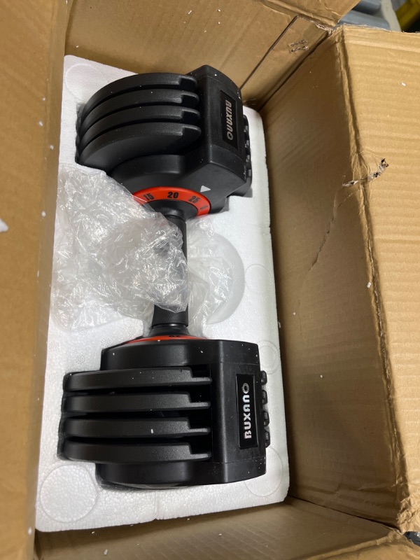Photo 1 of Adjustable Dumbbell 25/55LB 5 In 1 Single Dumbbell for Men and Women Multiweight Options Dumbbell with Anti-Slip Nylon Handle Fast Adjust Weight for Home Gym Full Body Workout Fitness 55LB
1pc