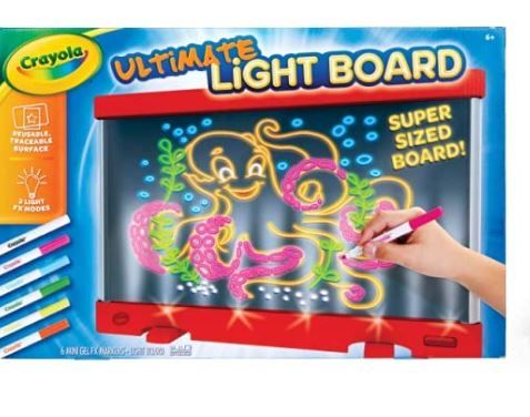Photo 1 of Crayola Ultimate Light Board, Kids Light-Up Tracing Pad with Washable Markers, Gift for Kids , Red & Inspiration Art Case Coloring Set - Pink , Holiday Gifts for Girls & Boys