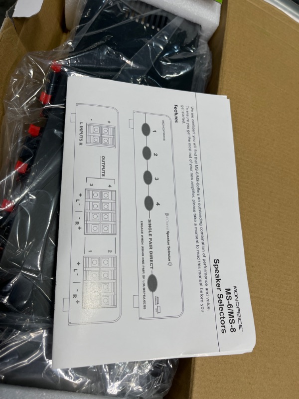 Photo 3 of Monoprice 6-Channel Speaker Selector With Built-In Impedance-Matching Circuitry For Home Theater Audio