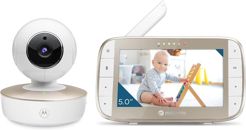 Photo 1 of Motorola Baby Monitor - VM50G Video Baby Monitor with Camera, 1000ft Range 2.4 GHz Wireless 5" Screen, Two-Way Audio, Remote Pan, Tilt, Zoom, Room Temperature Sensor, Lullabies, Night Vision 1 Camera