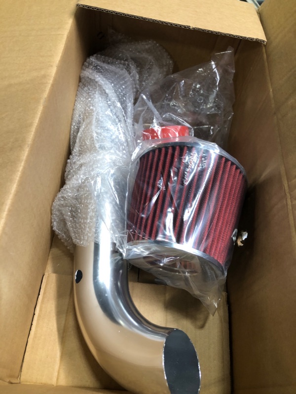 Photo 3 of Rtunes Racing Short Ram Air Intake Kit + Filter Combo RED Compatible For 01-05 Honda Civic 1.7L