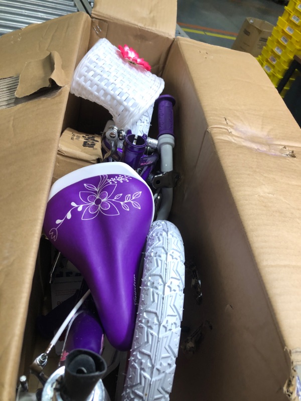 Photo 1 of JOYSTAR Fairy Girls Bike for Toddlers and Kids Ages 2-9 Year Old, 12-18-Inch Wheels, Training Wheels Included, Toddler Girl Bike Purple 12 Inch with Training Wheels