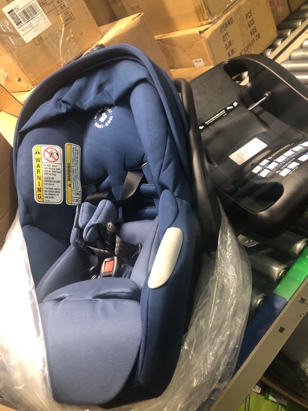 Photo 3 of Maxi-Cosi Maxi-Cosi Mico Luxe Infant Car Seat, Rear-Facing for Babies from 4–30 lbs and up to 32”, New Hope Navy