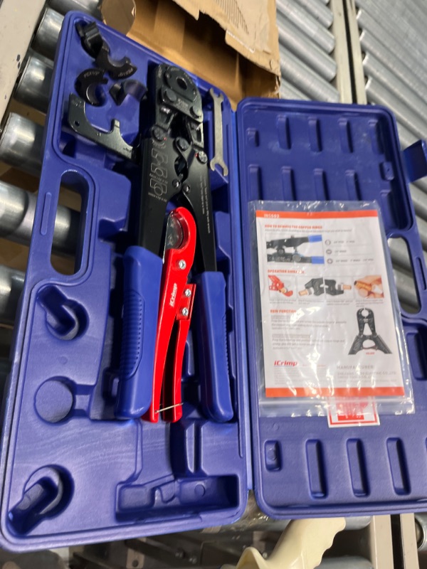 Photo 2 of **Missing ring cutters.**   F1807 Copper Ring Crimping Tool Kit for 3/8,1/2,3/4,1-inch- Free Removal Tool& Pex Pipe Cutter&Gauge- For All US F1807 Standards
