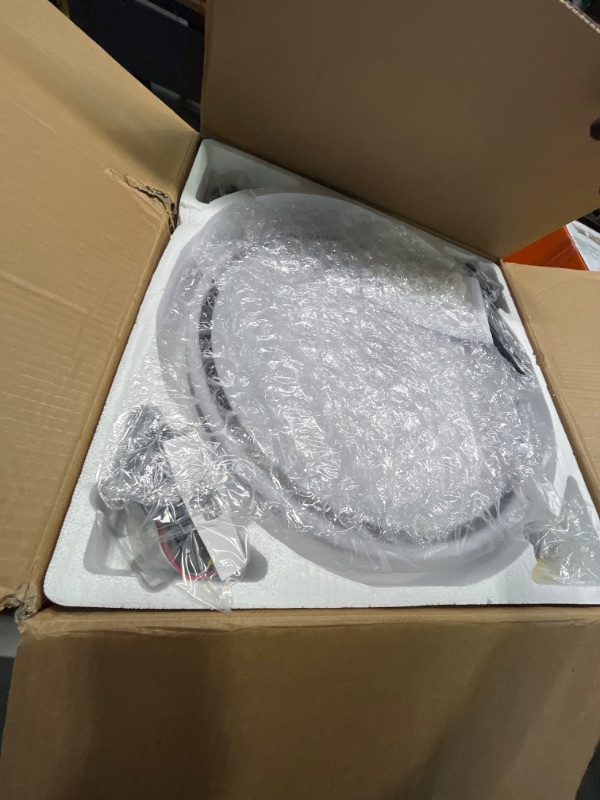 Photo 1 of LED Ceiling Fan Light 42 Inch Colorful Light with Remote Control,Nordic Modern Style for Living Rooms,Restaurants,Bedrooms,6 Wind Speed&3 Time Settings,Smart Phone APP Control Light Color and Music 42 Inches with Speaker-Black