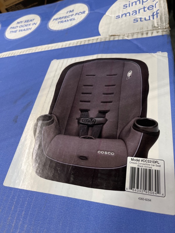 Photo 2 of Cosco Onlook 2-in-1 Convertible Car Seat, Rear-Facing 5-40 pounds and Forward-Facing 22-40 pounds and up to 43 inches, Black Arrows