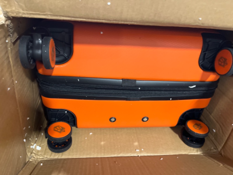 Photo 4 of Zitahli Luggage, Expandable Suitcase Checked Luggage, Hardside Luggage with TSA Lock Spinner Wheels YKK zippers, 24in (Orange)