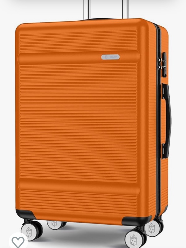 Photo 1 of Zitahli Luggage, Expandable Suitcase Checked Luggage, Hardside Luggage with TSA Lock Spinner Wheels YKK zippers, 24in (Orange)