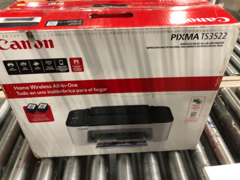 Photo 1 of Canon PIXMA TS3522 Wireless AIO Printer w/Glossy Photo Paper - GP-701 - 4x6 (50 Sheets)