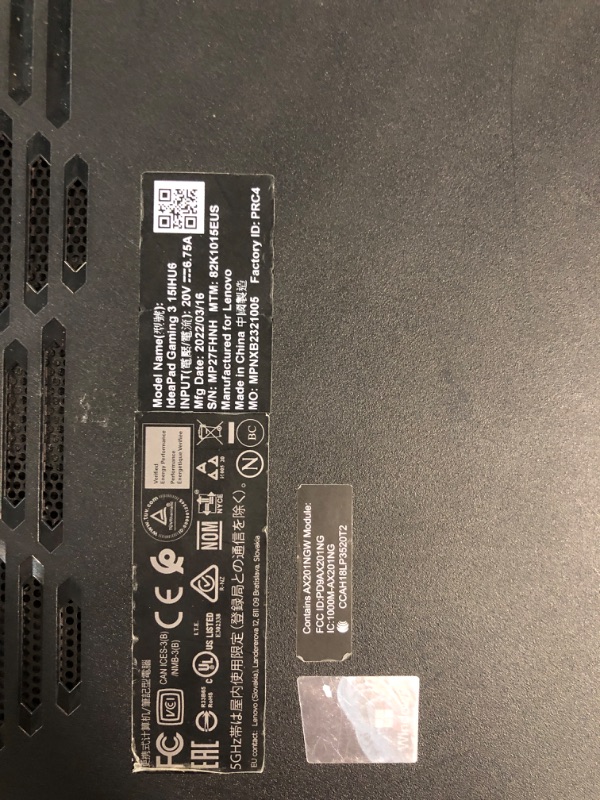 Photo 5 of Lenovo IdeaPad Gaming 3 15IHU6 82K1015EUS 15.6" Gaming Notebook - Full HD - 1920 x 1080 - Intel Core i5 11th Gen i5-11300H Quad-core (4 Core) 3.10 GHz - 8 GB Total RAM - 256 GB SSD - Shadow Black