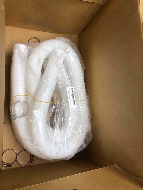 Photo 3 of 1.5” x 59” Pool Hoses Compatible with Intex Pool Skimmer Surface Pump Filter, Pump Hoses Tubes for Above Ground Pool Sand Filter, 3 Packs with 6 Hose Clamps White 3-Pack 1.5"x59"