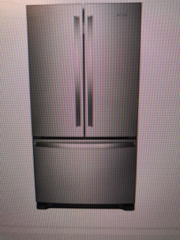 Photo 1 of Whirlpool 25.2-cu ft French Door Refrigerator with Ice Maker (Fingerprint Resistant Stainless Steel) ENERGY STAR
minor scratches  and dent  needs to be cleaned !! 
