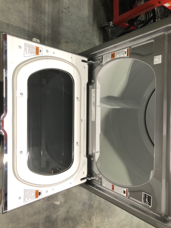 Photo 1 of Whirlpool Smart Capable 7.4-cu ft Steam Cycle Smart Electric Dryer (Chrome Shadow) ENERGY STAR
