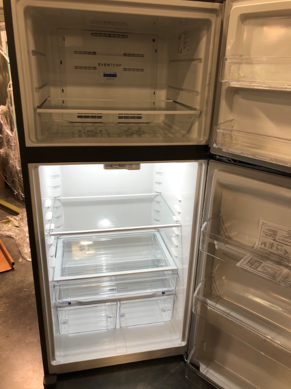 Photo 3 of Frigidaire Garage-Ready 20-cu ft Top-Freezer Refrigerator (Fingerprint Resistant Stainless Steel)
