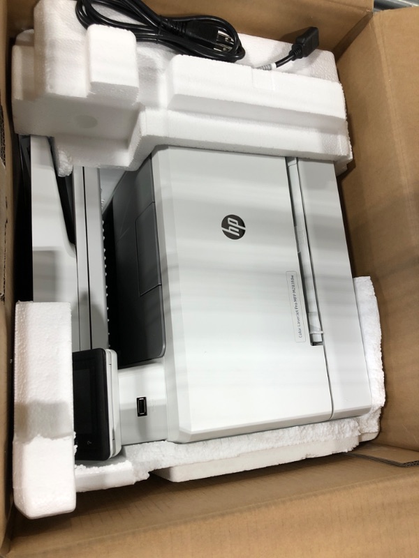 Photo 1 of HP Color LaserJet Pro M283fdw Wireless All-in-One Laser Printer, Remote Mobile Print, Scan & Copy, Duplex Printing, Works with Alexa (7KW75A), White