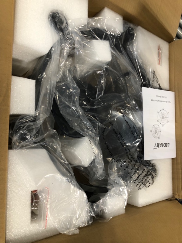 Photo 1 of LEDIARY Low Profile Ceiling Fans with Lights Black, Flush Mount Ceiling Fan with Light, Modern Farmhouse Industrial Rustic Small Ceiling Fan with Remote for Bedroom,Kitchen,Home 19.7 Inch