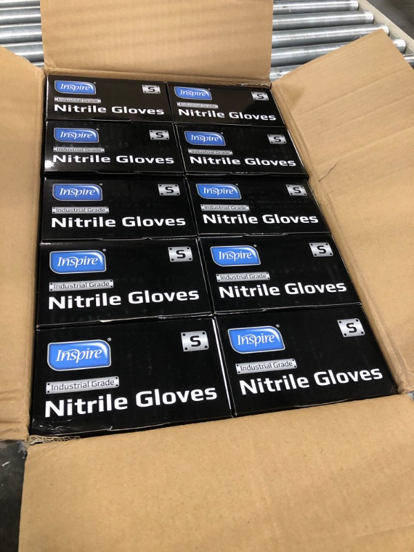 Photo 3 of  Disposable Nitrile Exam Gloves, 6-mil, Black, Heavy Duty Disposable Gloves, Cooking Gloves, Latex Free, Powder Free 1000 Small