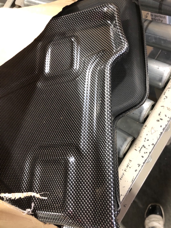 Photo 4 of T TGBROS Custom Fit for 2017-2022 Tesla Model 3 Cargo Mat Rear Trunk Mat All Weather Rear Cargo Liner Trunk Liner Non-Slip Carbon Fiber Texture