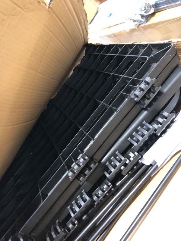 Photo 1 of Amazon Basics 8-Panel Plastic Pet Pen Cage Playpen black 28-Inch