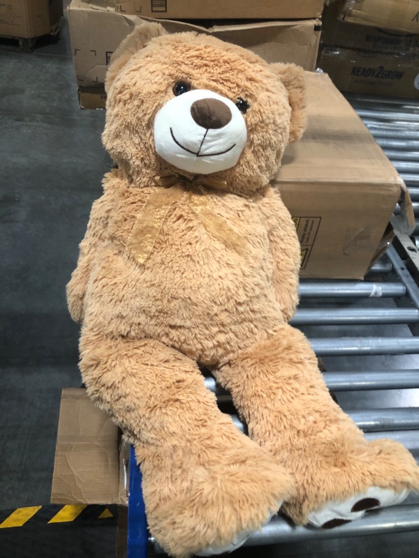 Photo 1 of MaoGoLan Giant Big Teddy Bear Jumbo Stuffed Animal Huge Tan Bear Plush Tan Bear for Girlfriend Brown 51 inches