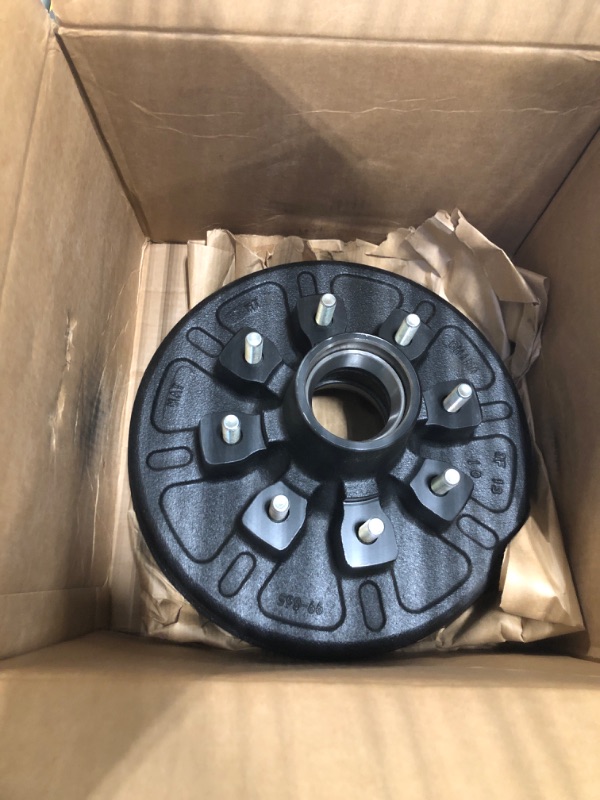 Photo 2 of M-Parts Trailer Brake Drums - 8 on 6.5 Brake Drum, 7,000 lb Trailer Axle - Trailer Brake Drum 8 Lug, Trailer Drum Brake Kit, 7k axle, 7k Trailer Brakes, 12x2 Trailer Brakes, Trailer Drum Hub Kit