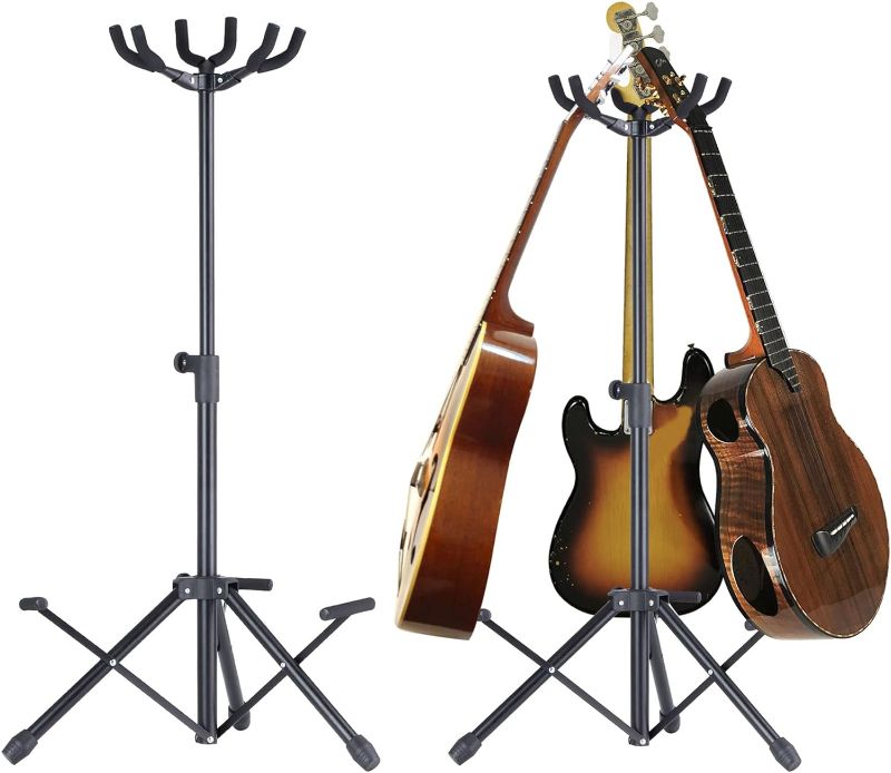 Photo 1 of 
Luvay 3 Multi-Stand for Guitar, Ukulele, Bass, Standing Rack Holder Display, Hight Adjustable - Vertical Style
