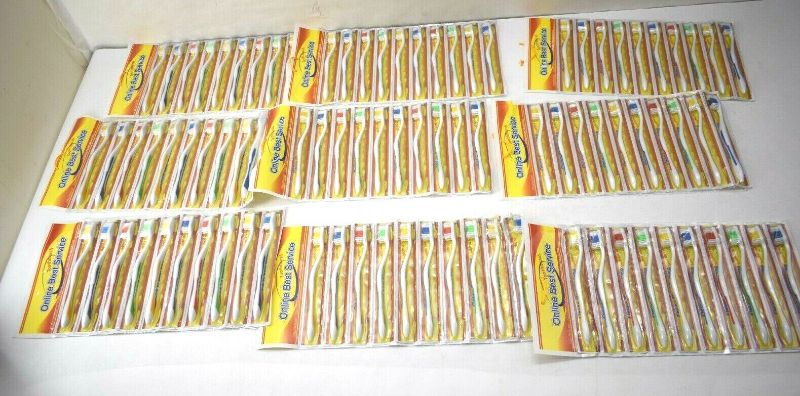 Photo 1 of Assorted Colors Adult Toothbrush Lot of 90 10 Pack Sheets
