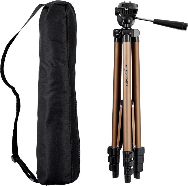 Photo 1 of Amazon Basics 50-inch Lightweight Camera Mount Tripod Stand With Bag