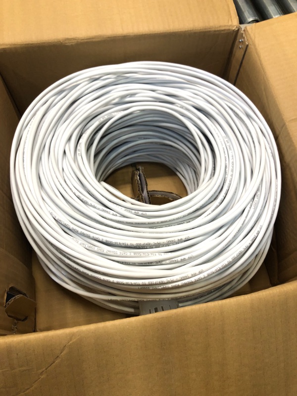 Photo 3 of Cables Direct Online White Cat6 1000 feet Bulk Ethernet Cable, CM Bare Solid Copper UTP, 23 AWG, Reelex II Box