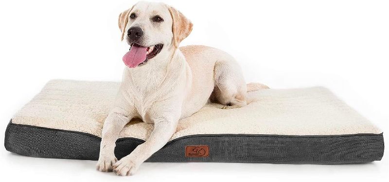 Photo 1 of Bedsure Dog Bed for Large Dogs - Big Orthopedic Dog Bed with Removable Washable Cover, Egg Crate Foam Pet Bed Mat, Suitable for Dogs Up to 65 lbs