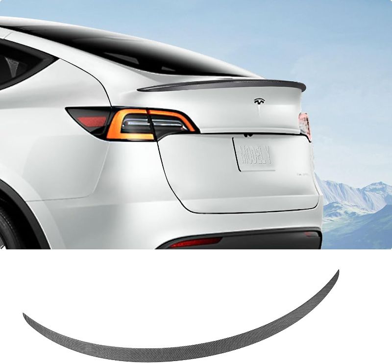 Photo 1 of BASENOR Tesla Model Y Performance Spoiler Original Trunk Wing ABS Matte Carbon Fiber 2020 2021 2022 2023 2024 Gen 2