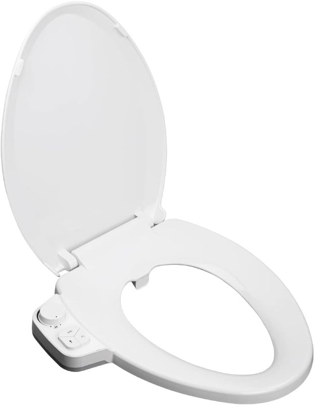 Photo 1 of Annde Bidet Toilet Seat, Elongated Advanced Toilet Seat with Dual Nozzles Separated Rear & Feminine Cleaning Natural Water Spray