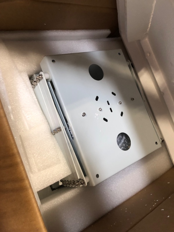 Photo 1 of CGOLDENWALL Projector Lift Motorized Projector Mount Hanger Projector Ceiling Mount Adjustable Mounting Bracket Motors with Fixing Plate Max Load 44lb (Running Distance:100cm/39.37inches) 110V Running Distance: 100cm/39.37inches