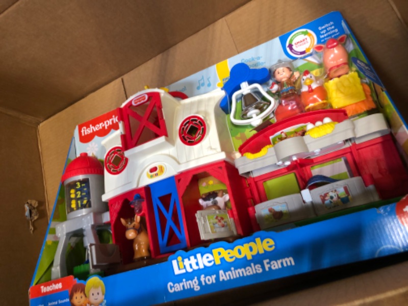 Photo 1 of Fisher-Price Little People Toddler Learning Toy Caring For Animals Farm Interactive Playset With Smart Stages For Ages 1+ Years Standard