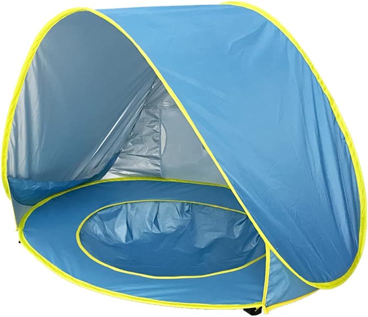 Photo 1 of  Baby Beach Tent with Pool, Pop Up Portable Baby Shade Canopy 50+ UPF UV Protection Sun Shelter Summer Outdoor Tent for Aged 3-48 Months Baby Kids Parks Backyard Beach Shade