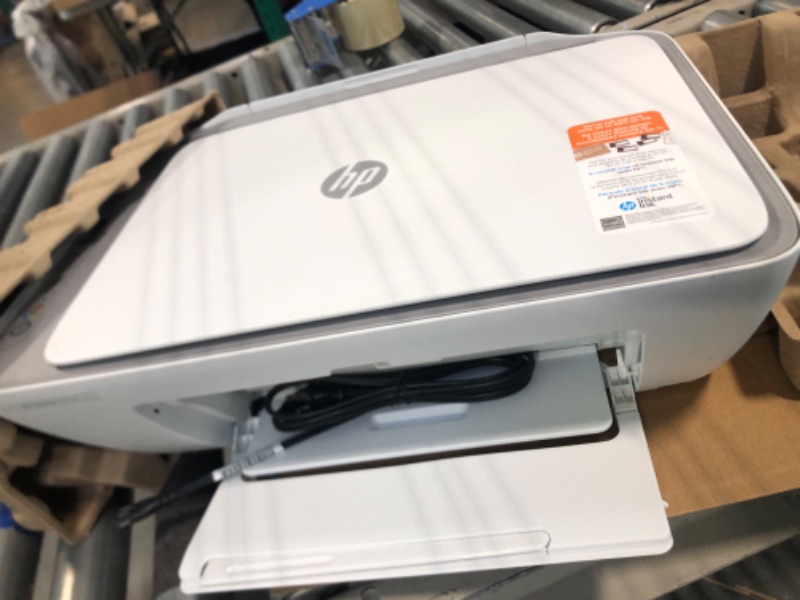 Photo 2 of HP DeskJet 2755e Wireless Color All-in-One Printer with bonus 6 months Instant Ink (26K67A), white