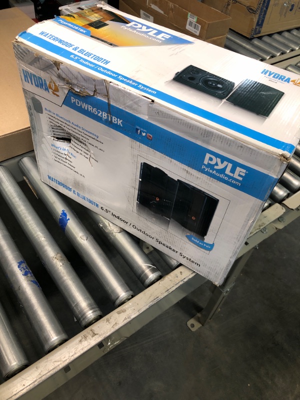 Photo 1 of Pyle Pair of Wall Mount Waterproof & Bluetooth 6.5'' Indoor/Outdoor Speaker System, with Loud Volume and Bass. (Pair, Black. PDWR62BTBK)