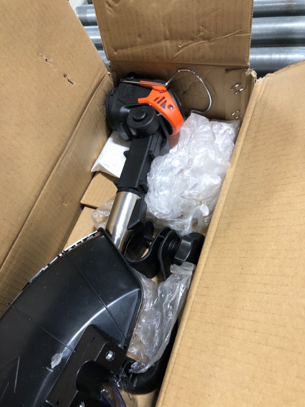 Photo 1 of Cordless Weed Wacker/Eater, String Trimmer Battery Powered, with 2 PCS 2.0Ah Batteries and 3Types Blades, for Lawn, Yard and Bush Trimming (Black)