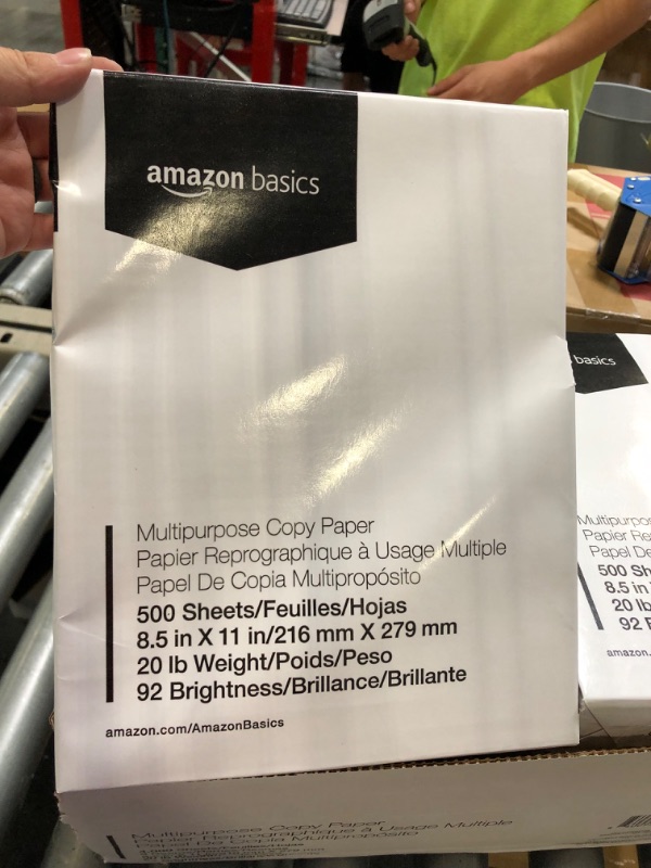 Photo 4 of Amazon Basics Multipurpose Copy Printer Paper, 8.5 x 11 Inch 20Lb Paper - 8 Ream Case (4,000 Sheets), 92 GE Bright White 8 Reams | 4000 Sheets Multipurpose (8.5x11) Paper