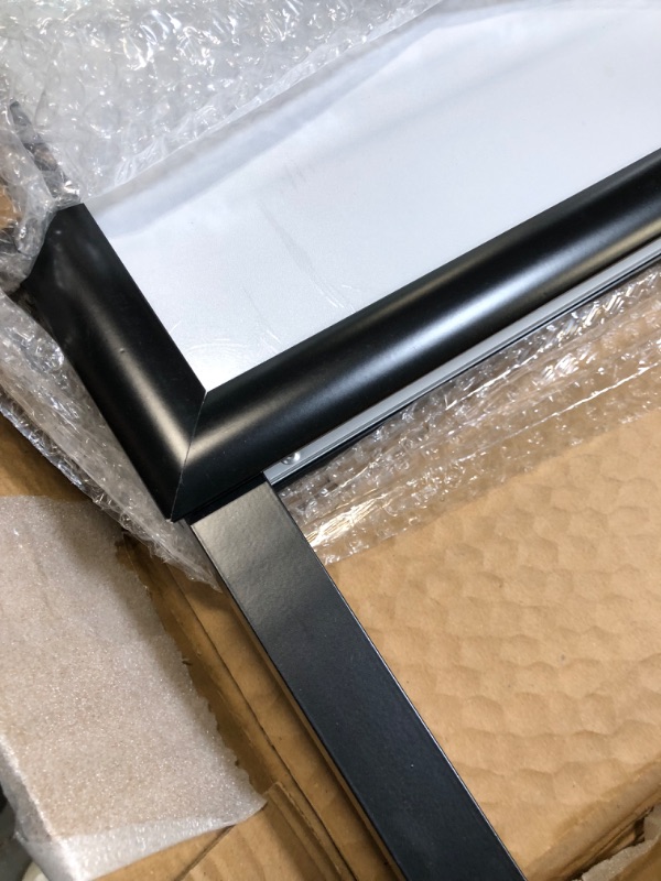 Photo 1 of Outdoor A-Frame Sidewalk Sign 24x36 Inch Sandwich Board, Black Coated Steel Metal Double-Sided, Heavy Duty Slide-in Folding Frame Sign Holder, 2 Corrugated Plastic Poster Boards, Display Stand