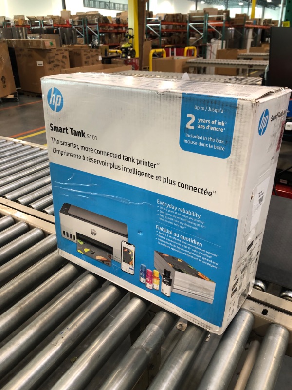 Photo 1 of HP Smart-Tank 5101 Wireless All-in-One Ink-Tank Printer with up to 2 Years of Ink Included (1F3Y0A),White