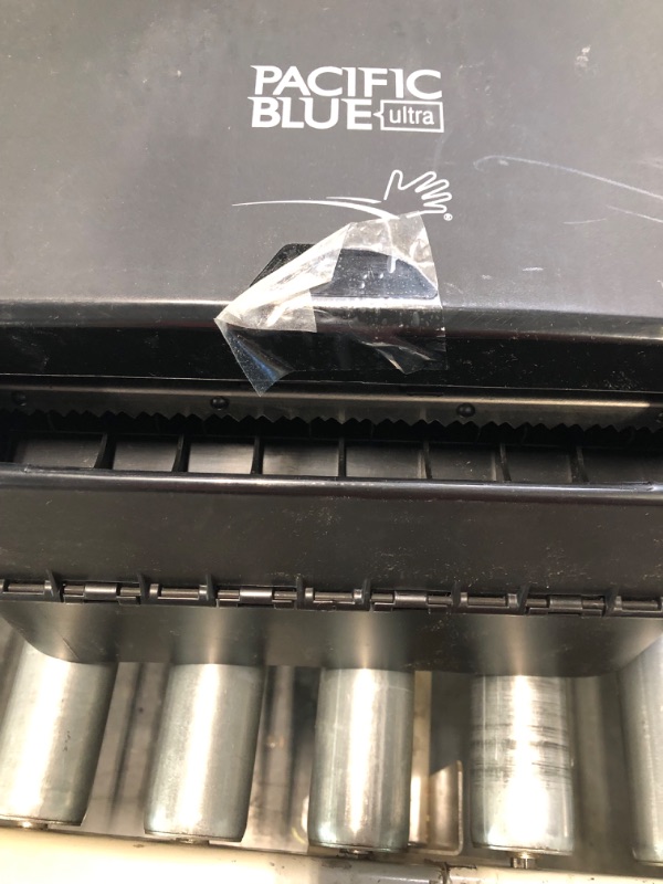 Photo 1 of Pacific Blue Ultra 8" High-Capacity Automated Touchless Paper Towel Dispenser by GP PRO (Georgia-Pacific); Black; 59590; 12.9" W x 9" D x 16" H; 1 Dispenser