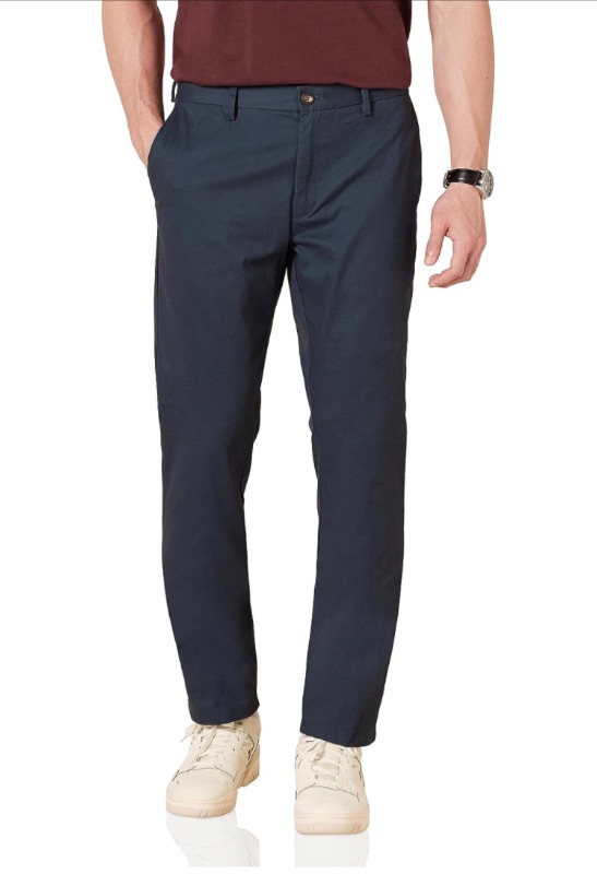 Photo 1 of Men's Slim-Fit Wrinkle-Resistant Flat-Front Chino Pant