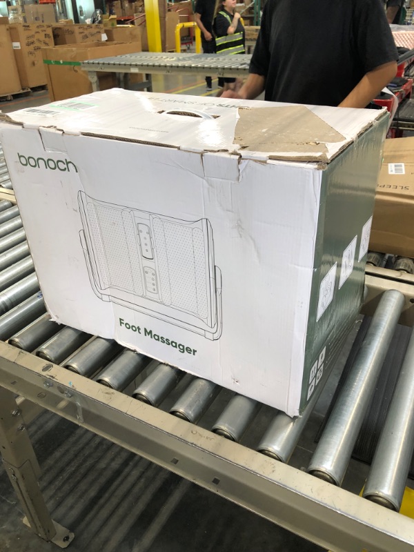 Photo 1 of bonoch Shiatsu Foot Massager Machine with Heat, Foot and Calf Massager with Remote, 3 Intensity Heat Therapy Kneading Air Compression, Foot Massager for Plantar Fasciitis Neuropathy Blood Circulation Gray