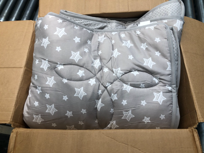 Photo 1 of Moonsea Kids Play Mat for Indoor and Outdoor Playhouse Tent, Toddler Mat Pad Fitted for 47x47 Inch Kids Indoor and Outdoor Fun Playtime Tent, Star Print Baby Nursery Quilted Rug Star Square, 45x45 Inch