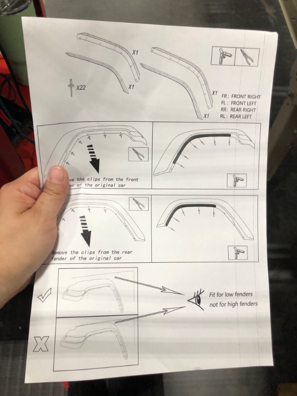 Photo 4 of Z8 fender flares Compatible with 2018-2023 Jeep Wrangler JL Models 4PCS(Front & Rear),Installed on the original Fender Flares